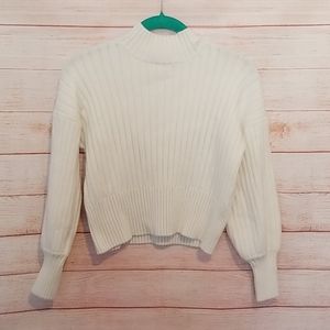 Zaful White Crop Sweater